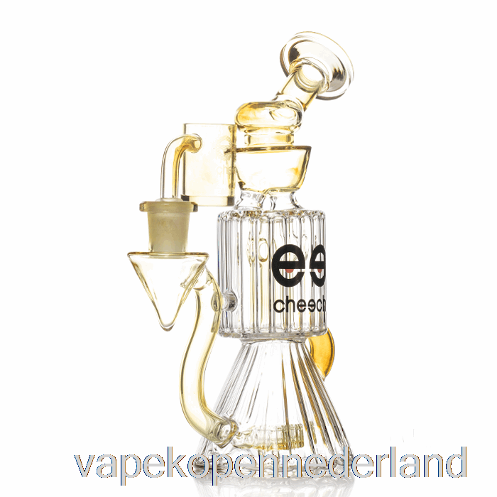 Elektronische Sigaret Vape Cheech Glazen Diamantbuis Recycler Dab Rig Geel